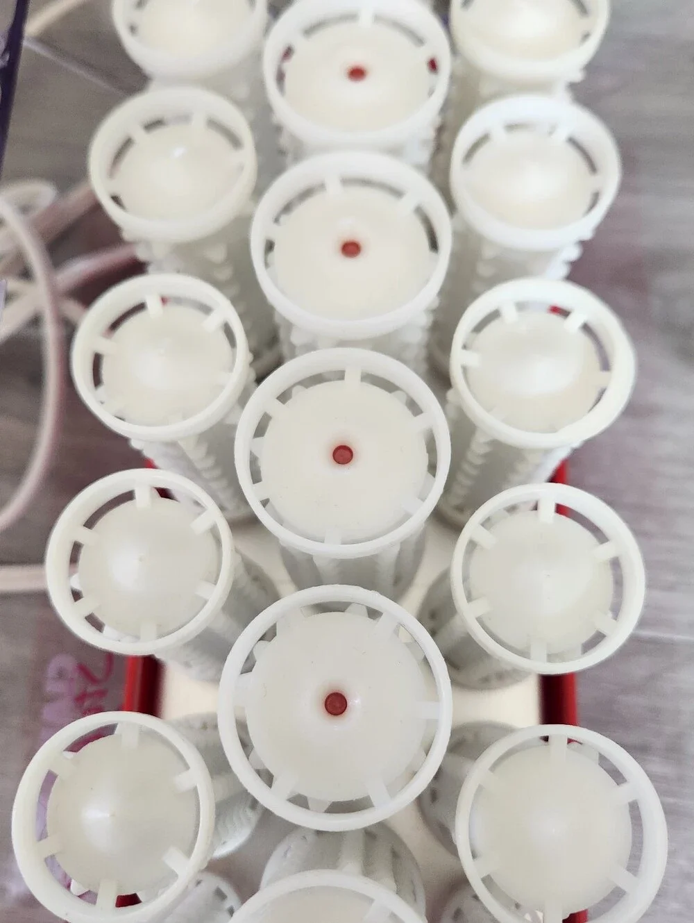Vintage Clairol Style Setter Hot Rollers Red/white No Clips